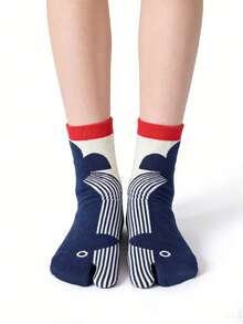 1/2/4 Đôi tất tách ngón chân cá nhân hóa dễ thương, hài hước, xấu xí, đáng yêu dành cho các cặp đôi - Nhiều màu - Xem 1