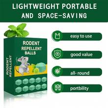 Mouse Rodent Repellent,  Peppermint Oil Mice Repellent For Rats, Mice, Squirrels, Spiders And Pests, Indoor  Outdoor Natural Mouse Deterrent, Keep Rodents Away From Garden  Home (Mint)-10 Pack - 墨綠色 - 查看 3