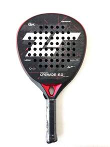 1pc Joeyplay 24K Carbon Fiber Flat Tennis Racket, High-Performance Diamond Head Padel Cage Tennis Racket, Ultra-Light Full Carbon Fiber Flat Tennis Racket, High-Grip 3D Textured Reflective Surface, EVA Foam Core Super Elasticity, Anti-Slip Ergonomic Handle, High Shock Absorption Design, Powerful Performance, Fashionable Sports Racket, Red/Blue/Orange