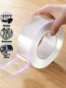 1PC/2pcs Household Multi-Purpose Double-Sided Transparent Nano Tape, Washable And Reusable Double-Sided Adhesive Tape, No-Residue Nano Stickers, Removable Universal Disc Adhesive