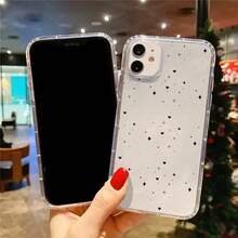 Funda creativa para teléfono Funda de teléfono: Transparente a prueba de golpes con diseño de estrella y corazón para Apple  15 Pro Max, compatible con  11, 12, 13, 14, 15, 16, 17 Pro/Pro Max,  X, XS, XR, XS Max, 7, 8, 7 Plus, 8 Plus, funda suave a prueba de golpes para chicas y mujeres - 1 pieza - Ver 3