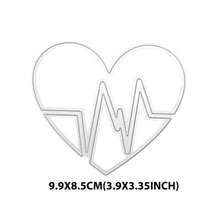 Metal Cutting Die, Metal Cutting Dies For Making Paper Cards, Scrapbooking, DIY Cards, Photo Albums, Assorted Craft Decorations. Heart Cutouts For Valentine's Day.