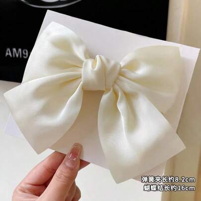 Celebrity Same Style Princess Forest Oversized Satin Bow Hair Clip