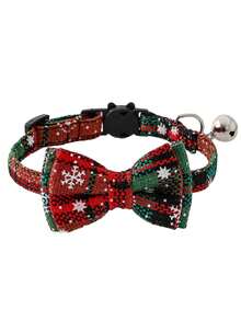 猫狗项圈，可拆卸蝴蝶结宠物项圈，雪花蝴蝶结狗项圈，可爱猫项圈，可调节狗胸带，适合猫狗日常佩戴