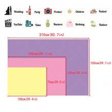 婚礼派对情人节装饰背景——“我爱你”心形图案设计，适用于婚礼、情人节、求婚、告白派对、装饰横幅、摄影道具、完美礼物和氛围装饰。 - 彩色 - 查看 7