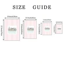 1幅复古条纹田园风墙画，异想天开的复古纽约帆布印刷画，农舍风格儿童房装饰画，适用于卧室、客厅或办公室，复古美学海报，送给她的礼物，可选择无框或有框 - 彩色 - 查看 7