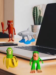 24件套意大利Brainrot可动人偶套装，包含Tralalero Tralala、Tung Tung Tung Sahur、Brainrot鲨鱼表情、猴子和其他主题动物人偶，礼品 - 彩色 - 查看 10