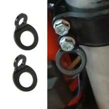 4pcs Motorcycle And Trailer Tie Down Anchor Point Fixing Tools – 8-Shaped Buckle Tie Down Strap Anchors For Secure Hauling, Cargo Stabilization, Van And Truck Racks, Heavy-Duty Mounting Hardware, Quick-Release And Anti-Slip Design For Bungee And Webbing Straps, Versatile For ATV, Boat, And Cargo Trailers, Reliable, Universal Fit, Easy To Install And Store - Black - View 3