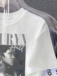 Áo thun ngắn tay cổ tròn in hình hoạt hình dành cho bé gái tuổi teen - trắng - Xem 4