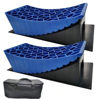 13.5T RV Camper Leveler Truck Car Sturdy Leveling Blocks Ramps Wheel Chock Block