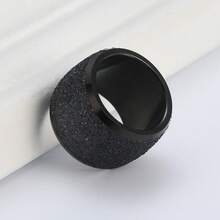 TendenciaAnillo de acero inoxidable para mujer, con lentejuelas brillantes, color plateado, rosa, dorado, negroCalidad premium - Oro rosa - Ver 4