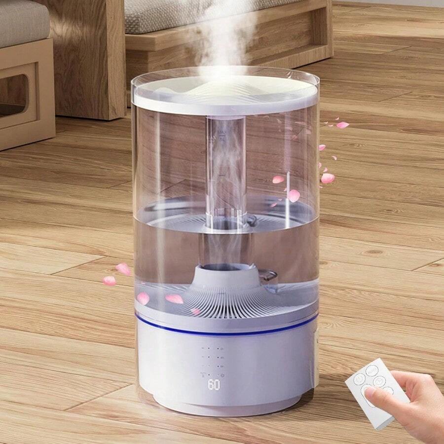 加湿器 大容量 5L 加热式 + 超声波型 [适用于新面·湿度设定·芳香] 混合加湿器 蒸汽式 450ml/h 25dB静音 附带磁力遥控器 加湿器 混合式 100℃高温杀菌 12H切计时器 防止空烧 休息模式 节能 6级加湿 53小时连续 吹出口360°旋转 上部供水 保养简单 干燥/防花粉 卧室 客厅 卧室 客厅办公室 PSE 认证 附带日语使用说明书 - ベージュ - チェックする 1