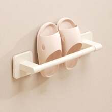 1pc Bathroom Slipper Draining Rack, Wall-Mounted Self-Adhesive Slipper Holder, No Drilling Required, Bathroom Shoe Rack - Multicolor - View 12