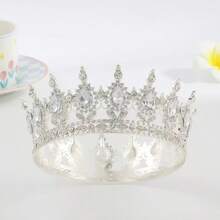 Round Princess Crown For Pageants And Parties Xl6412 - Prata /Prata - 查看 2