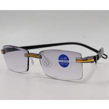 100-700 Degree Automatic Zoom Near And Far Reading Glasses Anti-Radiation Reading Glasses - Gold - View 2