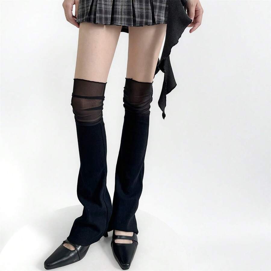 Women Leg Warmers - Black - View 1