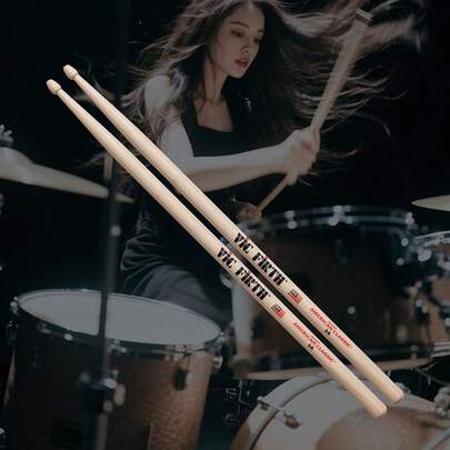 5A/7A Classic American Drum Sticks, Maple Wood Material, "Drum Sticks Never Die" - Engraved Design, Providing Excellent Sound Quality, Percussion Instrument Accessory