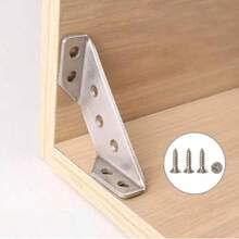 XGTSoporte De Esquina De Acero Inoxidable 30 Mensulas Para Repisa Triangular Incluye Tornillos Destornilladores - Plateado - Ver 3