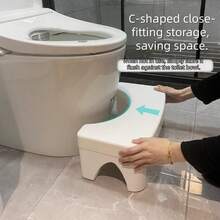 Toalettpall/fotstöd, förtjockad fotpall för hushållet/liten plastpall, lämplig för barn, gravida kvinnor och äldre; halkfri pall.