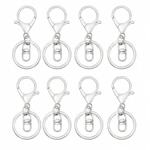 1/5/10/30 peças DIY Fecho Lagosta 8 Chaveiro Anel Pingente Acessórios