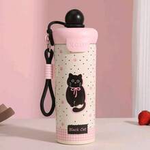 Stainless Steel Thermal Mug With Straw, Handle, And Vacuum Insulation. - màu đen - Xem 5