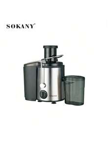 SOKANY 4000W 多功能离心式榨汁机。配备 3 英寸宽进料槽。800W 功率，两档速度设置，304 不锈钢材质。适用于家庭和餐厅榨汁，可分离各种水果和蔬菜的果渣。厨房必备电器。 - 英規插(220-240V) - 查看 9