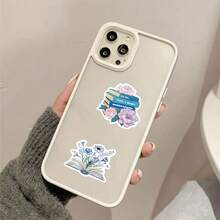 50pcs Blue Bookish Series Cartoon Graffiti Stickers, Decorate Computers, Skateboards, Helmets, Waterproof Stickers - Multicolor - View 9