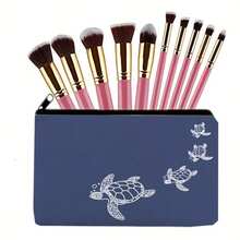 Turtle Print Cosmetic Bag Makeup Bag, Cute Travel Bag, Travel Essential Lightweight Makeup Organizer, Versatile Coin Purse Toiletries Bag Travel Toiletry Bag Wash Bag Shower Bag Large Capacity For Women Packing Cubes Cruise Essentials Holiday Essential - Multicolor - View 4