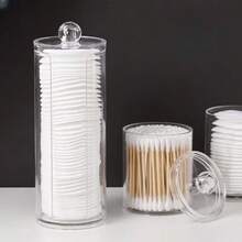 منظم لوسادة دائرية وعصا تنظيف، للحمام أو تخزين الخزانة، تنظيم وسادة المكياج والعناية الشخصية - شفاف - مشاهدة 9