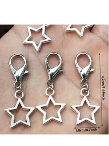 5/10pcs Stainless Steel Star Shaped Shoelace Accessories - Heavy Duty Y2K Vintage Metal Clips, Fit For Sneakers, Boots, Bags And DIY Shoelace Accessories (No Tools Needed) - Quick Lacing, Clips, Suitable For Teens (Star Shape), Shoe, Spring Summer Picks, Brides Maid Gifts, Room, Bedroom Decor, Bedroom Decor, Beach, Travel, For Men, For Women, Vacation,Women's Day,Travel Essentials,Wedding Favours,Y2k,Bedroom,Car Accessories Women,Kitchen Decor,Cute Stuff - Multicolor - View 3