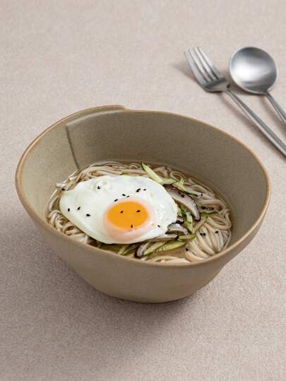 1个未上釉独特设计碗，折纸边缘，有大号/小号可选，适合家庭/餐厅使用，可作面碗、汤碗、沙拉碗