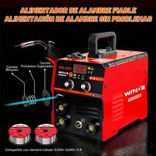 3-In-1 Inverter Welder Machine For MIG, MMA, And TIG Welding, Portable Migsa Inverter Electrodes, Red - 紅色 - 查看 3