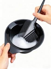 9件套染发工具套装，包括染发帽、挑染帽、染发膏、染发碗、染发刷、染发手套，专业染发配件，适合家庭和沙龙使用，男女通用 - 彩色 - 查看 4