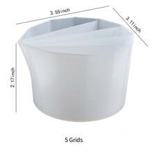 2/3/4/5 Compartment Silicone Liquid Pigment Resin Mixing Cups, Suitable For DIY Epoxy Resin Crafts Making Color Mixing Cups - White - View 8