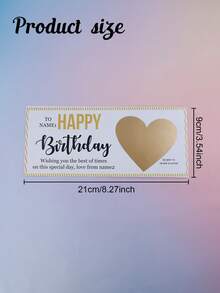 Individuelle Rubbelkarten, personalisierte Happy Birthday Rubbelkarte, Rubbellose, Erwachsenen Party Favors, Geburtstagsspiele, individualisierbare Name Familie Datum Rubbelkarte, anpassbarer Text Geburtstaggeschenke, Geburtstagsfest, Feiertags Zubehör, Familie, Freunde, Multifunktional, Valentinstag, Einzigartig, Paar - Stil B - Übersicht 6