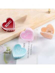 1 chiếc kẹp tóc hình trái tim dành cho nữ, phụ kiện tóc dễ thương, XOXO, phù hợp cho sử dụng hàng ngày, sự kiện, du lịch, tiệc tùng, ăn uống/trang điểm. Kẹp tóc thời trang, thanh lịch, kẹp tóc cài đầu, phụ kiện làm đẹp ngày Valentine. Quà tặng - Nhiều màu - Xem 1