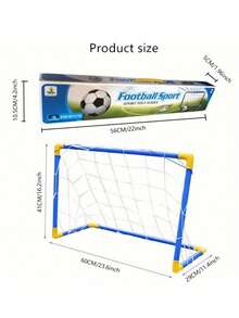 YH-DQ-3 Portería de Fútbol 2 en 1 con Balón - Set de Fútbol Portátil para Interior/Exterior, Fácil Montaje, Construcción Duradera de ABS, Perfecto para Diversión Familiar - Multicolor - Ver 7