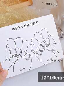 10pcs Nail Art Display Cards, Hands & Feet Pose Cards For Photography, Minimalist Nail Polish Swatch Cards, Nail Art Display Tools