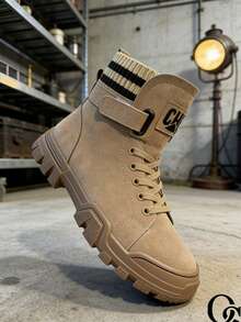 OECE Botas, nuevo estilo británico de moda y cómodo para el otoño e invierno de 2026, botas casuales,Botas cortas de cuero impermeables para montañismo al aire libre 9219 - Camel - Ver 4