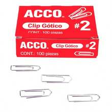 XISH ACCO Clip Gótico No.2 27.5mm para 20 Hojas Caja con 100. P1690 - Pago - Ver 2
