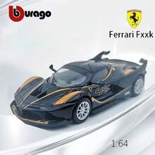 Burago 1/64 比例法拉利 LAFERRARI SF90 458SPIDER 合金压铸模型车，微型跑车收藏展示品 - FXXK 44號黑 - 查看 4