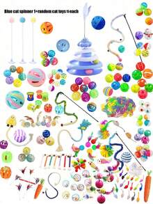 5/10/15/20/25pcs Cat Toys Set - Bells, Balls, Sisal Scratching Posts, Interactive Wands, Catnip Toys, Pet Supplies, Birthday/Holiday Gifts - Multicolor - View 15