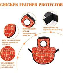 2对蓝红斗鸡腿环，公鸡保护配件，斗鸡用品；户外耐寒斗鸡背鞍，斗鸡装饰品 - A型 - 查看 8