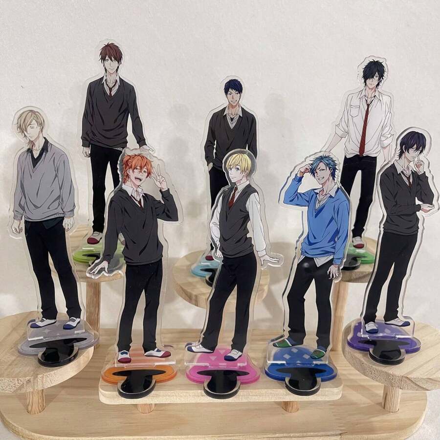 1 Stück 15cm Acryl Ständer Tono Takashi Kashima Yu Charakterversion Hochauflösender Druck Schreibtisch Dekoration Anime Fan - Es gibt Schutzfolien auf der Vorder- und Rückseite