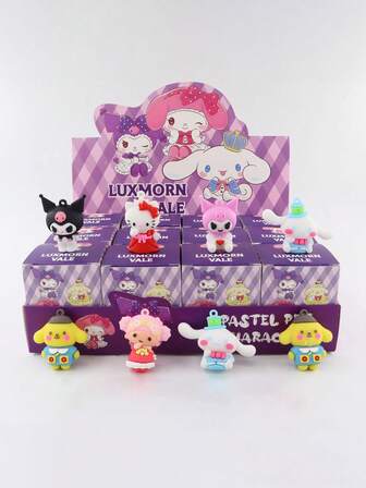  Sanrio Kuromi-figur, söt kawaii-staty för skrivbordsdekor, anime-samlarmodell för fans, perfekt present till flickor och tonåringar