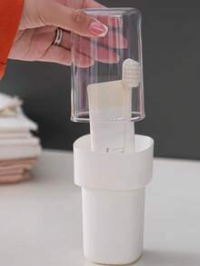 旅行牙刷盒、旅行牙刷架、便携式牙刷盒、带盖旅行牙刷盒、创意带盖漱口杯、牙刷收纳盒、旅行牙刷收纳盒、男女通用旅行礼品、家居浴室装饰及配件、露营、大学宿舍、返校季、学习用品、旅行必备、旅行配件、假日必备、旅行必备品、家居用品、家居必需品 - 彩色 - 查看 7