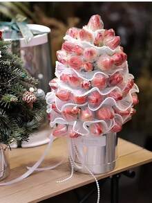 便携式圆形花束收纳盒 - 坚固小巧的带盖纸罐，用于存放花卉用品，可重复使用且节省空间，是情人节礼物的理想之选。