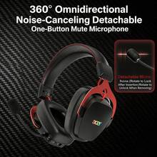 Acer Auriculares inalámbricos para juegos de cuatro modos supraaurales OHR614: conmutación de modo dual Bluetooth/con cable, sonido envolvente 7.1 con posicionamiento preciso, dedicados para juegos, compatibles con PC y múltiples dispositivos. - Negro y rojo - Ver 4