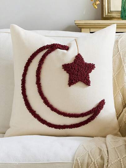 غطاء وسادة زخرفية 1 قطعة/2 قطعة لديكور رمضان، غطاء وسادة زخرفية أريكة، ديكور غرفة، ديكور المنزل، وسادات مخصصة للغرفة المعيشة