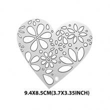 Metal Cutting Die, Metal Cutting Dies For Making Paper Cards, Scrapbooking, DIY Cards, Photo Albums, Assorted Craft Decorations. Heart Cutouts For Valentine's Day.